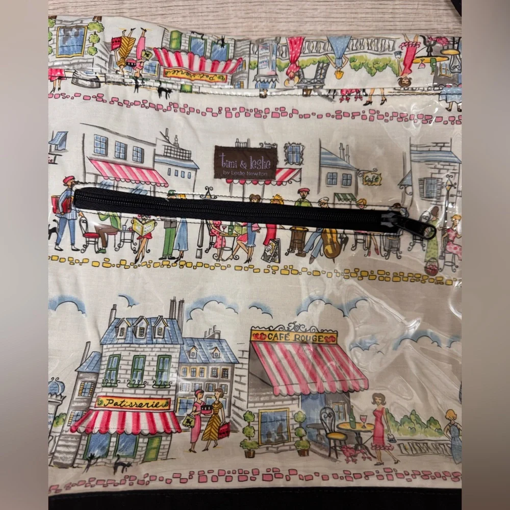 Timi & Leslie by Leslie Newton Parisian Print Baby Messenger Bag